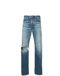 blaue Jeans mit Destroyed-Effekten von Hysteric Glamour
