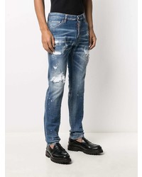 blaue Jeans mit Destroyed-Effekten von DSQUARED2