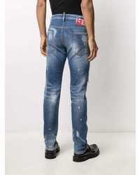 blaue Jeans mit Destroyed-Effekten von DSQUARED2