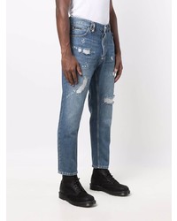 blaue Jeans mit Destroyed-Effekten von Philipp Plein