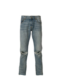 blaue Jeans mit Destroyed-Effekten von Ih Nom Uh Nit