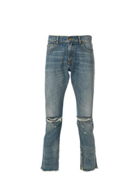 blaue Jeans mit Destroyed-Effekten von Ih Nom Uh Nit