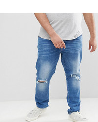 blaue Jeans mit Destroyed-Effekten von Jacamo