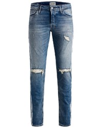 blaue Jeans mit Destroyed-Effekten von Jack & Jones
