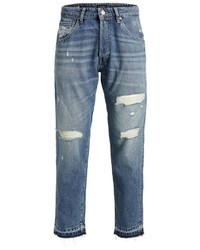 blaue Jeans mit Destroyed-Effekten von Jack & Jones