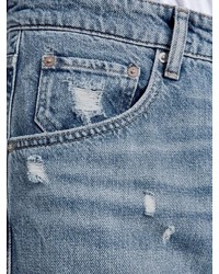 blaue Jeans mit Destroyed-Effekten von Jack & Jones