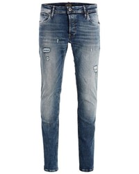 blaue Jeans mit Destroyed-Effekten von Jack & Jones