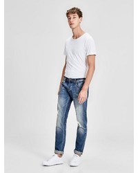 blaue Jeans mit Destroyed-Effekten von Jack & Jones