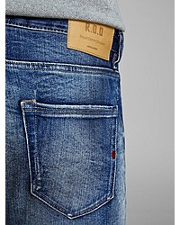 blaue Jeans mit Destroyed-Effekten von Jack & Jones