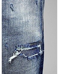 blaue Jeans mit Destroyed-Effekten von Jack & Jones