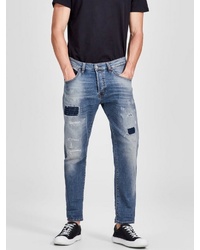 blaue Jeans mit Destroyed-Effekten von Jack & Jones