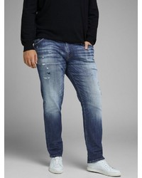 blaue Jeans mit Destroyed-Effekten von Jack & Jones