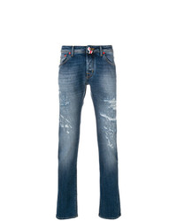 blaue Jeans mit Destroyed-Effekten von Jacob Cohen