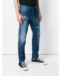 blaue Jeans mit Destroyed-Effekten von Dondup