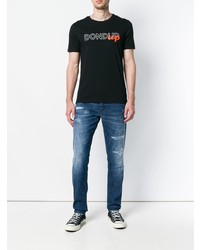 blaue Jeans mit Destroyed-Effekten von Dondup