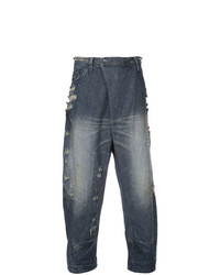 blaue Jeans mit Destroyed-Effekten von Julius