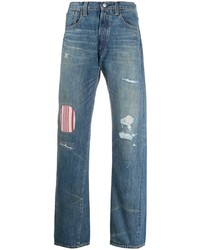 blaue Jeans mit Destroyed-Effekten von Junya Watanabe MAN