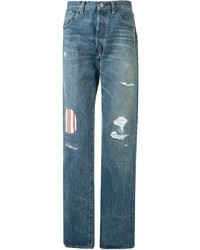 blaue Jeans mit Destroyed-Effekten von Junya Watanabe MAN