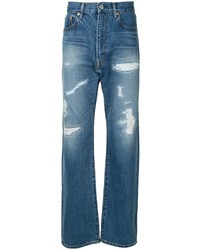 blaue Jeans mit Destroyed-Effekten von Junya Watanabe MAN