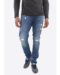 blaue Jeans mit Destroyed-Effekten von Kaporal