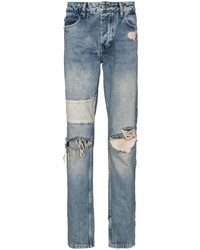 blaue Jeans mit Destroyed-Effekten von Ksubi