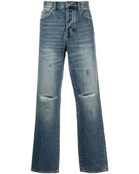 blaue Jeans mit Destroyed-Effekten von Ksubi
