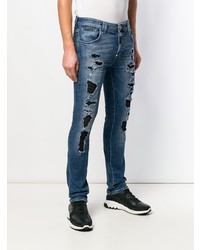 blaue Jeans mit Destroyed-Effekten von Philipp Plein