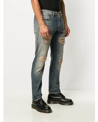 blaue Jeans mit Destroyed-Effekten von PRPS