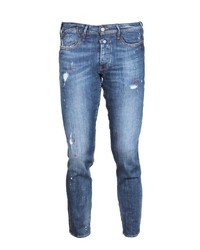 blaue Jeans mit Destroyed-Effekten von Le Temps des Cerises