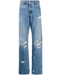 blaue Jeans mit Destroyed-Effekten von Levi's