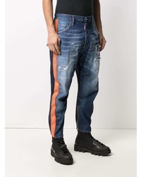 blaue Jeans mit Destroyed-Effekten von DSQUARED2