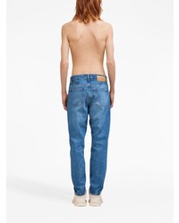 blaue Jeans mit Destroyed-Effekten von Ami Paris