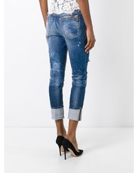 blaue Jeans mit Destroyed-Effekten von Dsquared2