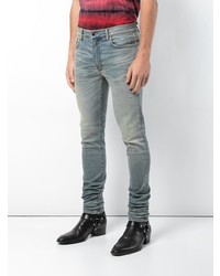 blaue Jeans mit Destroyed-Effekten von Amiri