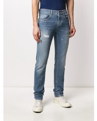 blaue Jeans mit Destroyed-Effekten von Les Hommes Urban