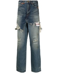 blaue Jeans mit Destroyed-Effekten von Maison Mihara Yasuhiro