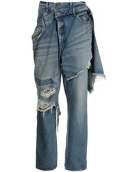 blaue Jeans mit Destroyed-Effekten von Maison Mihara Yasuhiro