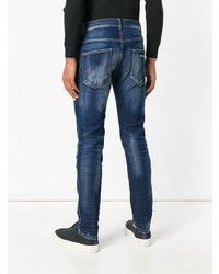 blaue Jeans mit Destroyed-Effekten von Frankie Morello