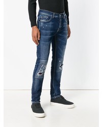 blaue Jeans mit Destroyed-Effekten von Frankie Morello