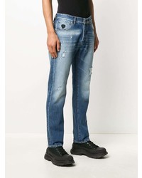 blaue Jeans mit Destroyed-Effekten von John Richmond