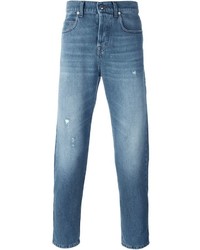 blaue Jeans mit Destroyed-Effekten von McQ by Alexander McQueen