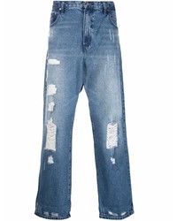 blaue Jeans mit Destroyed-Effekten von Michael Kors