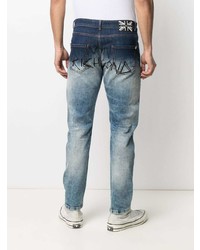 blaue Jeans mit Destroyed-Effekten von John Richmond