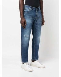 blaue Jeans mit Destroyed-Effekten von Dondup