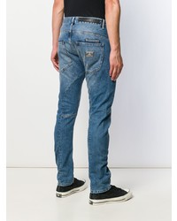 blaue Jeans mit Destroyed-Effekten von Philipp Plein