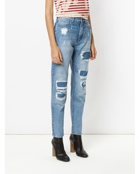 blaue Jeans mit Destroyed-Effekten von Amapô