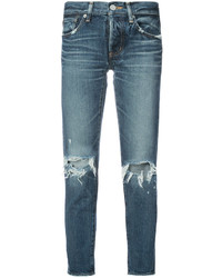blaue Jeans mit Destroyed-Effekten von Moussy