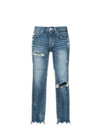 blaue Jeans mit Destroyed-Effekten von Moussy Vintage