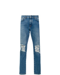 blaue Jeans mit Destroyed-Effekten von MSGM