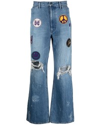 blaue Jeans mit Destroyed-Effekten von Needles
